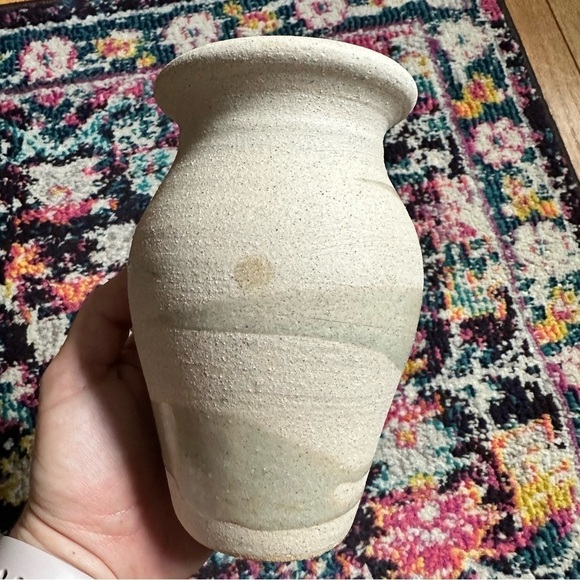 Handmade In Mexico Neutral Glazed Ceramic Vase - Picture 5 of 10